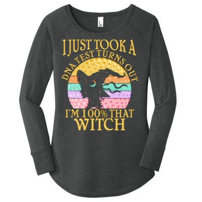 I'm 100% That Witch Halloween Women's Perfect Tri Tunic Long Sleeve Shirt