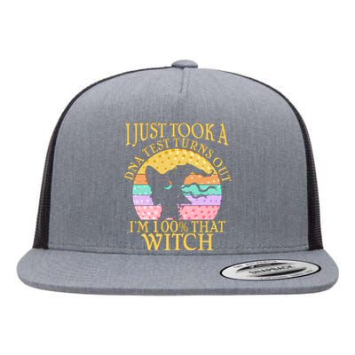 I'm 100% That Witch Halloween Flat Bill Trucker Hat