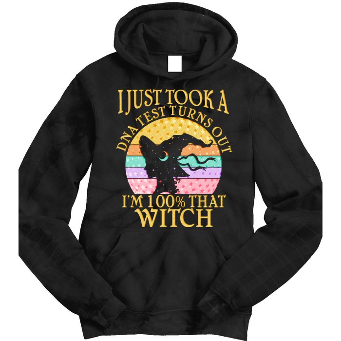 I'm 100% That Witch Halloween Tie Dye Hoodie