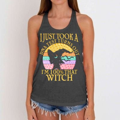 I'm 100% That Witch Halloween Women's Knotted Racerback Tank