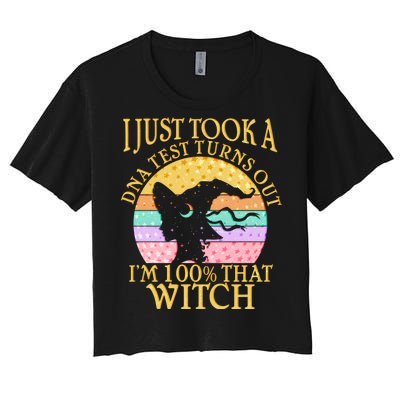 I'm 100% That Witch Halloween Women's Crop Top Tee