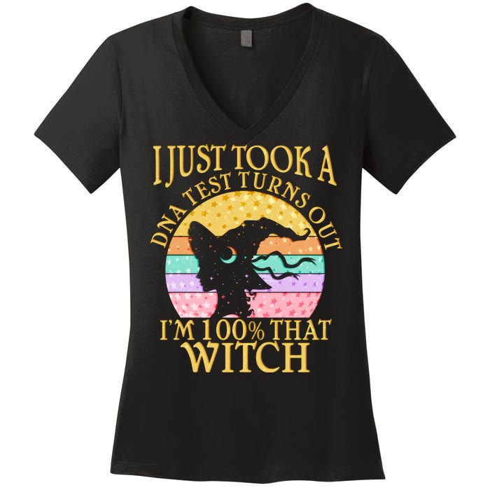 I'm 100% That Witch Halloween Women's V-Neck T-Shirt