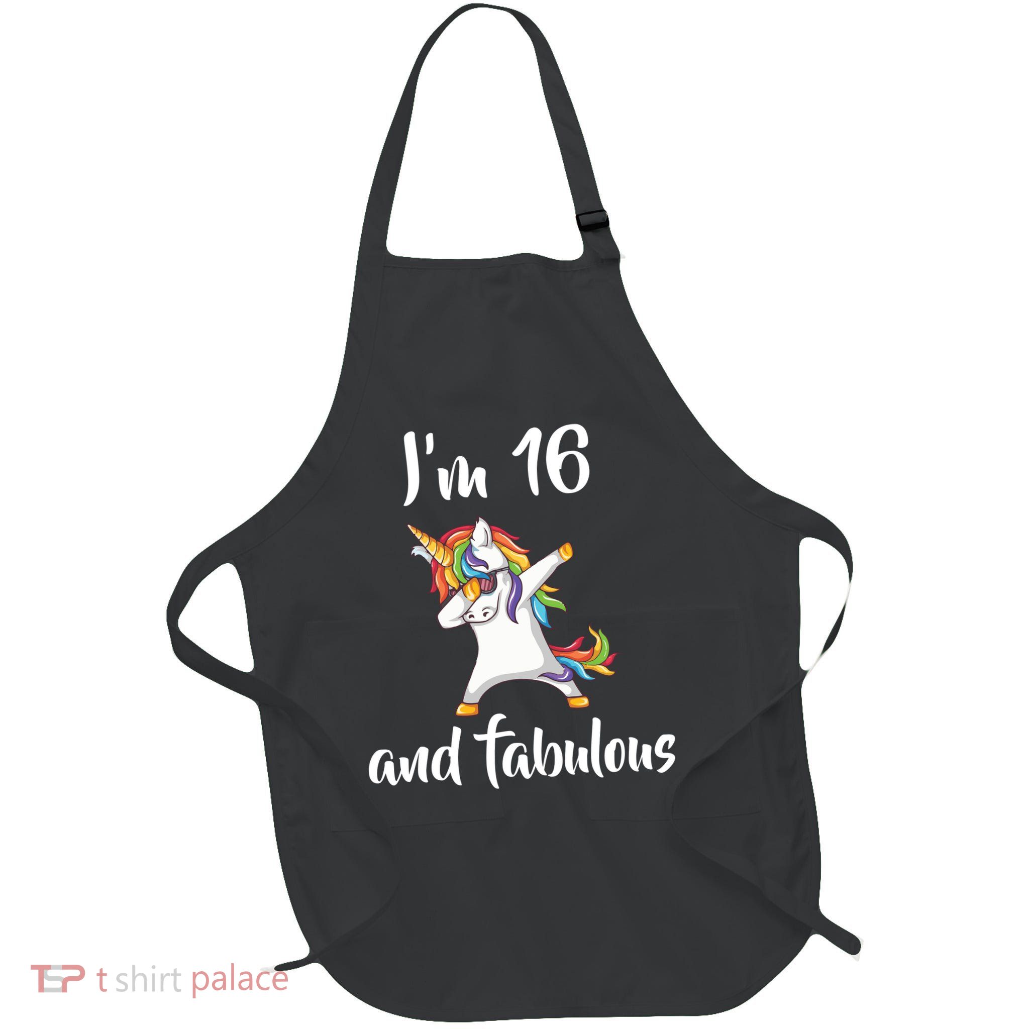 I'm 16 And Fabulous Sweet Sixteen Full-Length Apron With Pockets