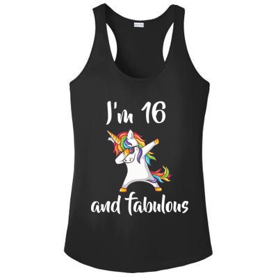 I'm 16 And Fabulous Sweet Sixteen Ladies PosiCharge Competitor Racerback Tank