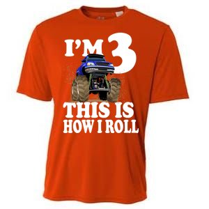 I'm 3 This Is How I Roll Monster Truck Cooling Performance Crew T-Shirt