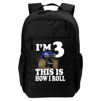 I'm 3 This Is How I Roll Monster Truck Backpack