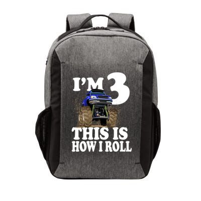 I'm 3 This Is How I Roll Monster Truck Vector Backpack