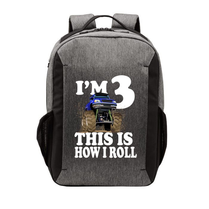 I'm 3 This Is How I Roll Monster Truck Vector Backpack