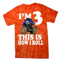 I'm 3 This Is How I Roll Monster Truck Tie-Dye T-Shirt