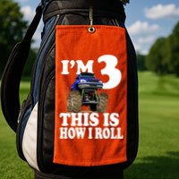 I'm 3 This Is How I Roll Monster Truck Golf Towel