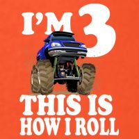 I'm 3 This Is How I Roll Monster Truck Golf Towel