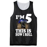 I'm 5 This Is How I Roll Monster Truck Mesh Reversible Basketball Jersey Tank