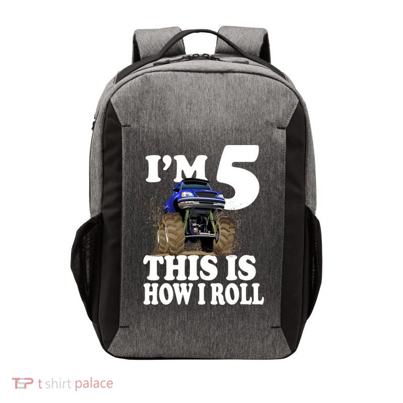 I'm 5 This Is How I Roll Monster Truck Vector Backpack