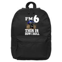I'm 6 This Is How I Roll Monster Truck 16 in Basic Backpack