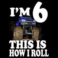 I'm 6 This Is How I Roll Monster Truck 16 in Basic Backpack