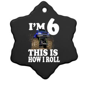 I'm 6 This Is How I Roll Monster Truck Ceramic Star Ornament