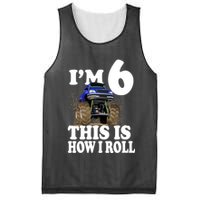 I'm 6 This Is How I Roll Monster Truck Mesh Reversible Basketball Jersey Tank