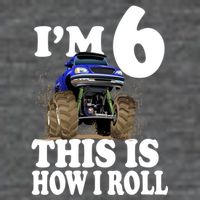 I'm 6 This Is How I Roll Monster Truck Mesh Reversible Basketball Jersey Tank