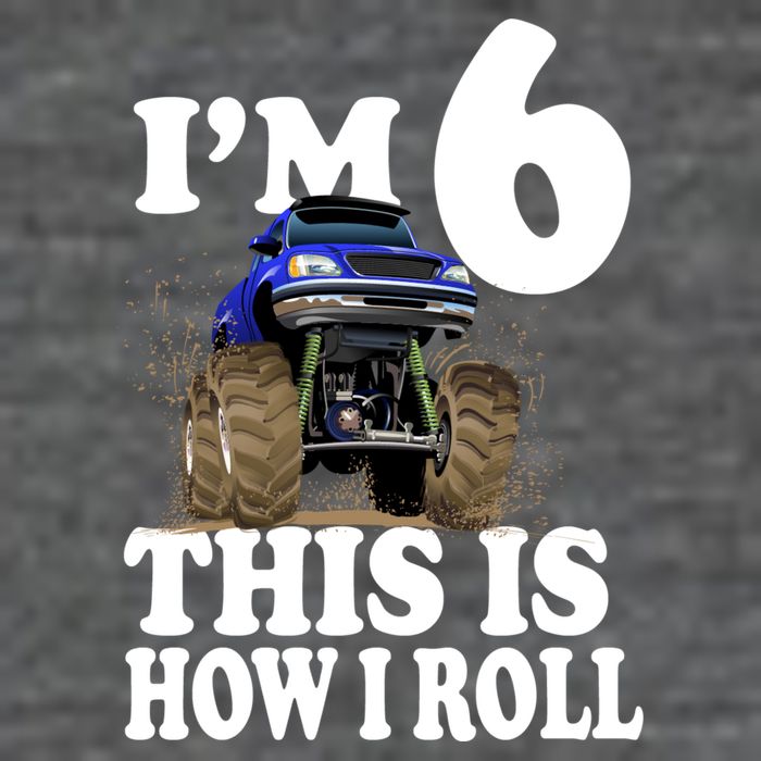 I'm 6 This Is How I Roll Monster Truck Mesh Reversible Basketball Jersey Tank
