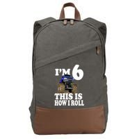 I'm 6 This Is How I Roll Monster Truck Cotton Canvas Backpack