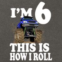 I'm 6 This Is How I Roll Monster Truck Cotton Canvas Backpack