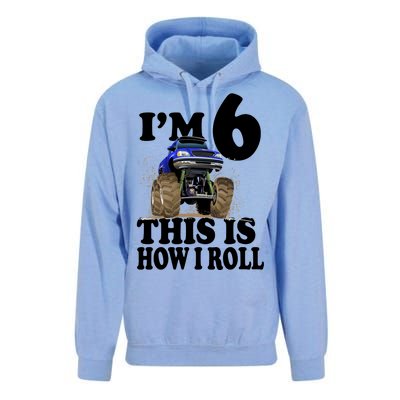 I'm 6 This Is How I Roll Monster Truck Unisex Surf Hoodie