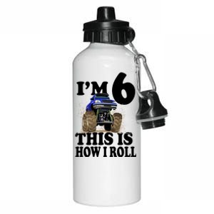 I'm 6 This Is How I Roll Monster Truck Aluminum Water Bottle