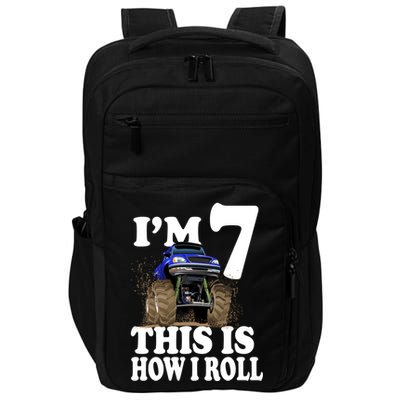 I'm 7 This Is How I Roll Monster Truck Impact Tech Backpack