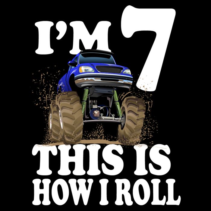 I'm 7 This Is How I Roll Monster Truck Impact Tech Backpack