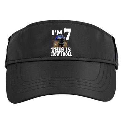 I'm 7 This Is How I Roll Monster Truck Adult Drive Performance Visor
