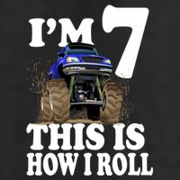 I'm 7 This Is How I Roll Monster Truck Adult Drive Performance Visor