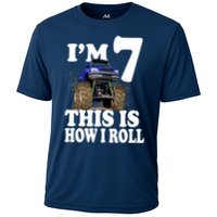 I'm 7 This Is How I Roll Monster Truck Cooling Performance Crew T-Shirt