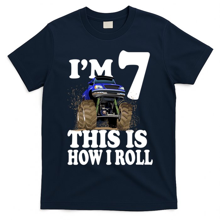 I'm 7 This Is How I Roll Monster Truck T-Shirt