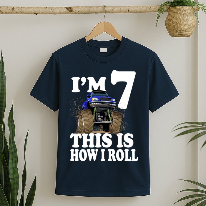 I'm 7 This Is How I Roll Monster Truck T-Shirt