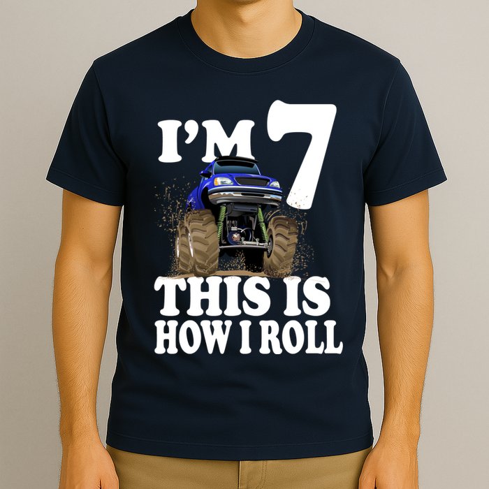 I'm 7 This Is How I Roll Monster Truck T-Shirt