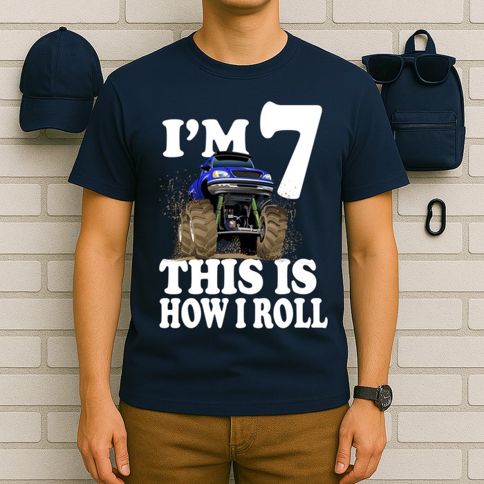 I'm 7 This Is How I Roll Monster Truck T-Shirt