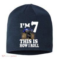 I'm 7 This Is How I Roll Monster Truck Sustainable Beanie