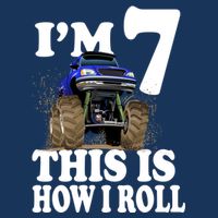 I'm 7 This Is How I Roll Monster Truck 16 in Basic Backpack
