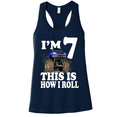 I'm 7 This Is How I Roll Monster Truck Womens Tank Top