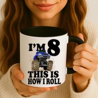 I'm 8 This Is How I Roll Monster Truck Mug