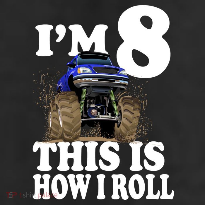 I'm 8 This Is How I Roll Monster Truck 11oz C Handle Ceramic Mug