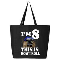 I'm 8 This Is How I Roll Monster Truck 25L Jumbo Tote