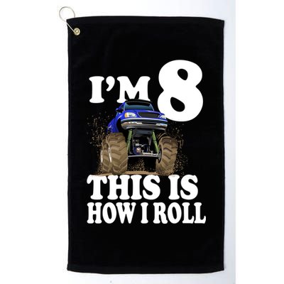 I'm 8 This Is How I Roll Monster Truck Golf Towel