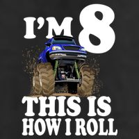 I'm 8 This Is How I Roll Monster Truck Golf Towel