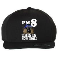 I'm 8 This Is How I Roll Monster Truck Wool Snapback Cap