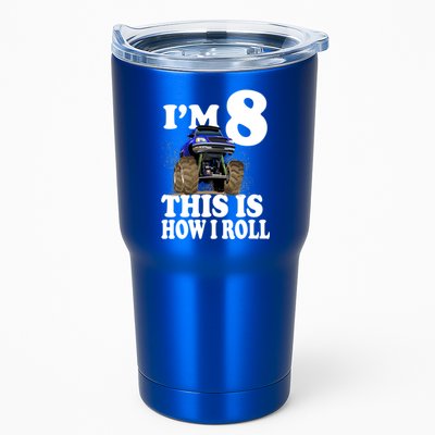 I'm 8 This Is How I Roll Monster Truck Tumbler