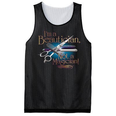 I'm a Beautician Not a Magician Hairdresser Mesh Reversible Basketball Jersey Tank