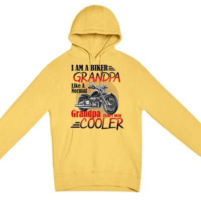 I'm A Biker Grandpa Except Much Cooler Premium Pullover Hoodie