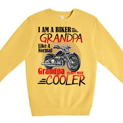 I'm A Biker Grandpa Except Much Cooler Premium Crewneck Sweatshirt