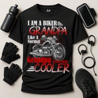 I'm A Biker Grandpa Except Much Cooler Cooling Performance Crew T-Shirt